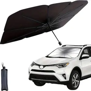 Foldable Car Sunshade Umbrella Visor, UV Protection Windshield Shade, Summer Heat Insulation, Easy Installation, Front Window Use