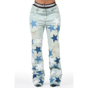 Starlena Light Wash Stacked Flare Jean
