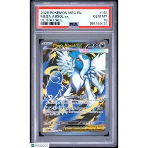 2025 Pokemon Meg EN-Mega Evolution Mega Absol EX #161 10 Ultra Rare