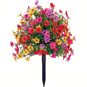 UV-resistant artificial violet potted plant | Suitable for indoor and outdoor front porch gardens Gift Nature Ornaments Flower Wedding fall room decor