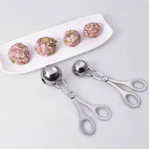Stainless Steel Meatball Maker Set, 2 Piece Meatball Molds for Different Sizes, Kitchen Tool for Home Cookers, Perfect for Frying, Kitchen Utensils Tools