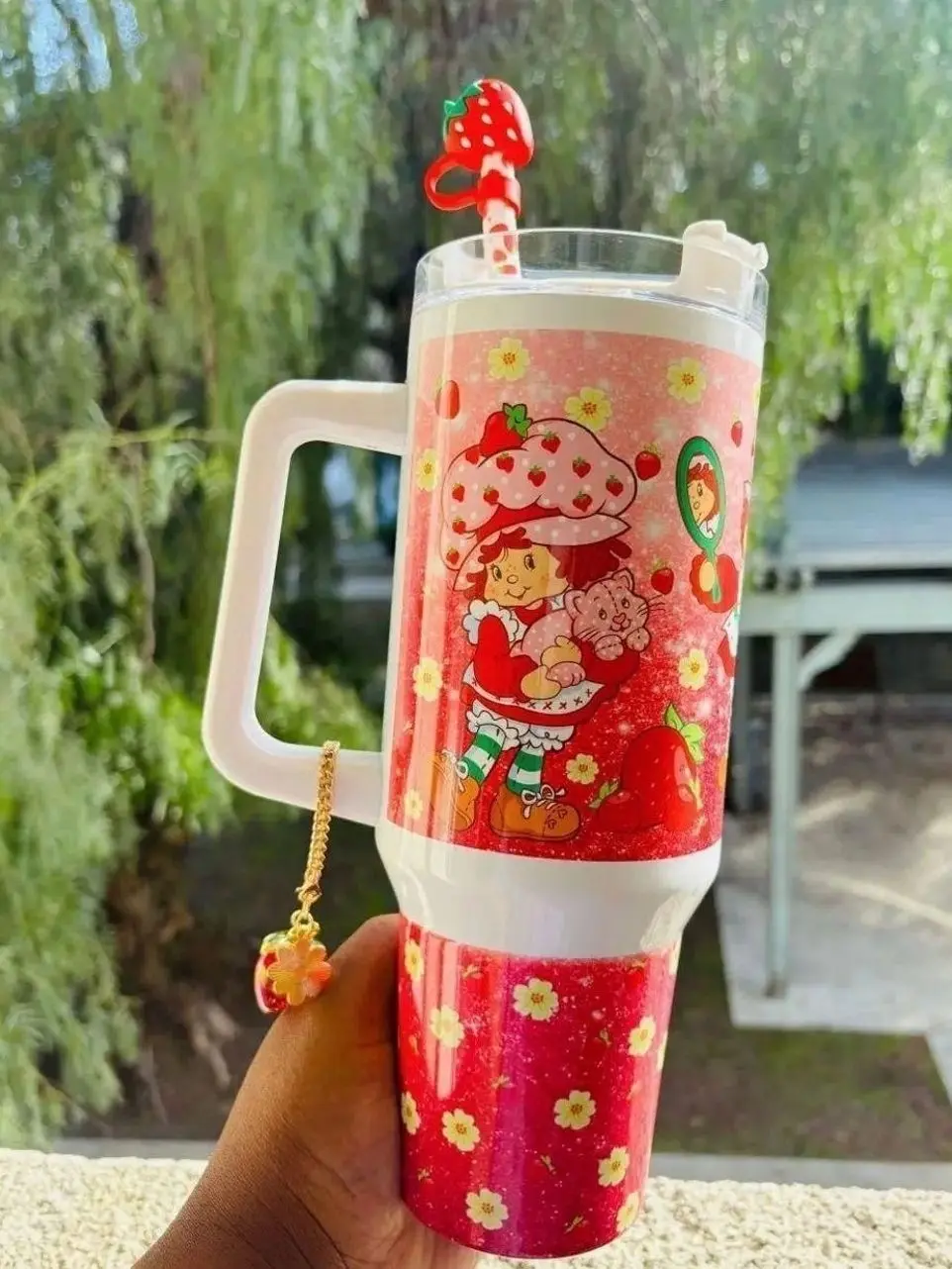 Strawberry shortcake w/accessories add on 40oz tumbler
