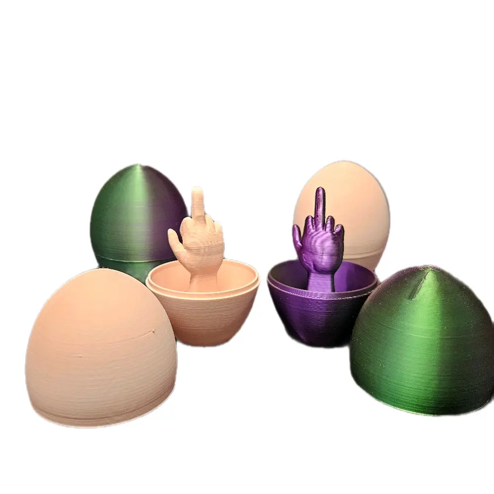 3d printed surprise middle finger easter egg