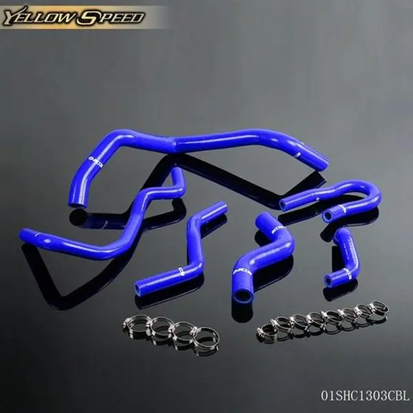ALLGOOD Handmade Pure Silicone Engine Cooling Radiator Hose Kit - 4.5mm Thick, UV/Oxygen Resistant, Woven Thermoplastic, High Performance & Reliability, Longer Life Expectancy, Includes Clamps, Blue, Fits Honda Civic 1.6L SOHC D15/D16 EG EK 92-00, High Pe