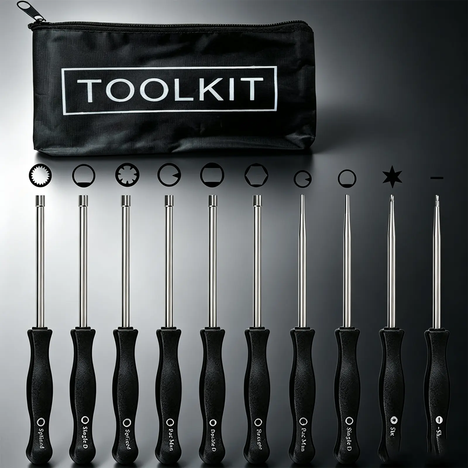 10 Pcs Carburetor Adjustment Tool Kit with Organizer Bag - Screwdrivers for Common 2 Cycle Small Engine, Trimmer Weed Eater Chainsaw Carb Tune up Adjusting Hand Tool