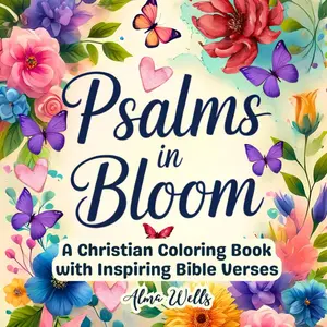 Psalms in Bloom: A Christian Coloring Book with Inspiring Bible Verses