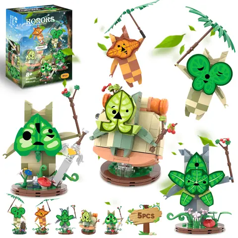 TOKMOC Koroks 5 Characters Building Block Set for BOTW, Cute Game Merch Action Figures,Fan Collectible & Gift Toy for Ages 12+, Home Decoration,game fan,66004,888 Pieces
