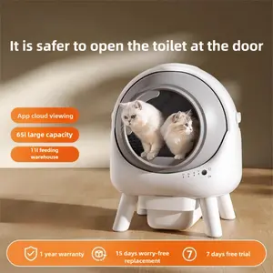 Upgraded automatic cleaning closed deodorizing cat litter box anti-tracking and splash-proof rolling smart cat litter box