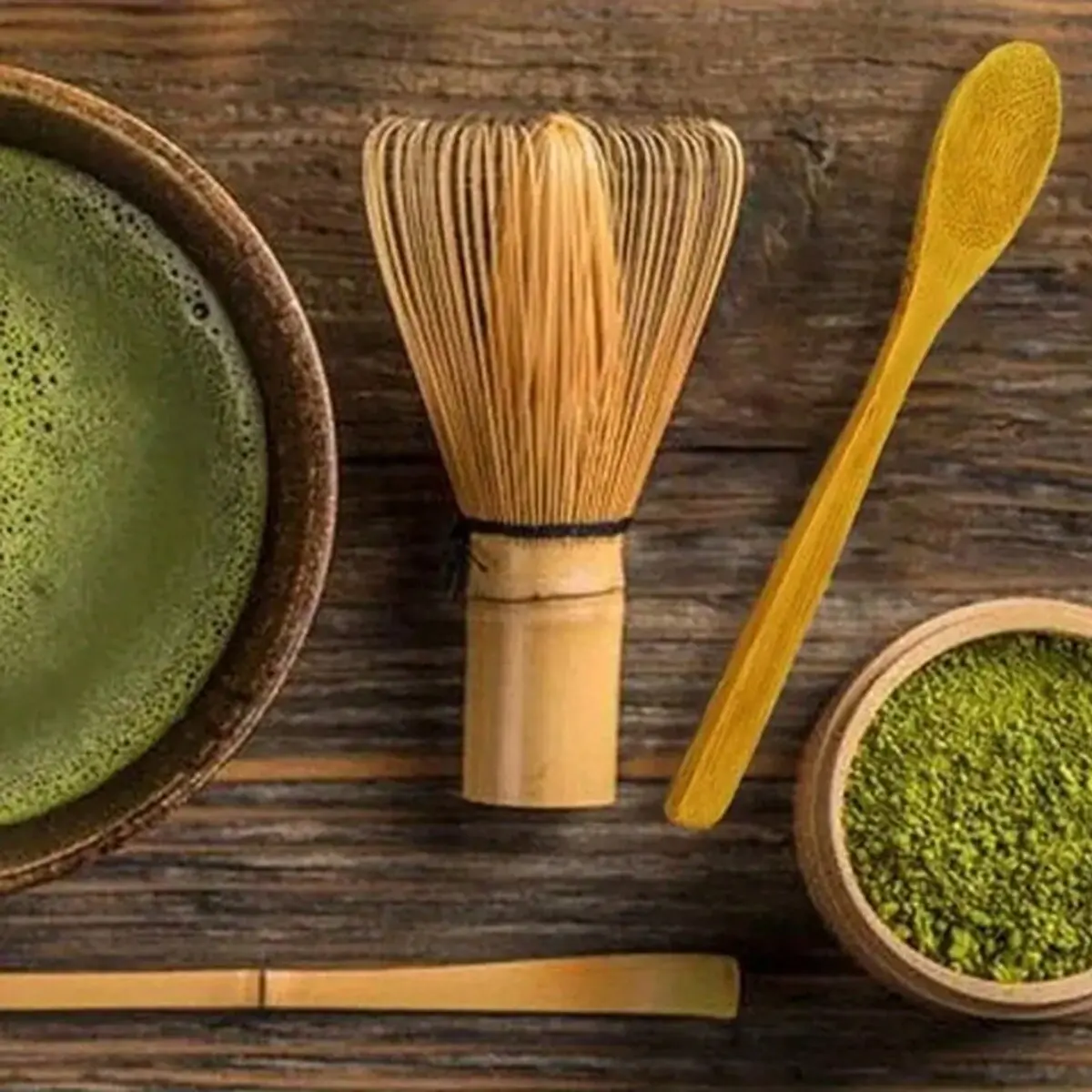 Bamboo Matcha Tea Set, Ceremonial Matcha Kit, 3 Counts/set Bamboo Tea Spoon & Tea Whisk & Tea Scoop, Tea Making Tool for Home Kitchen Office Outdoor Camping, Japanese Tea Tools