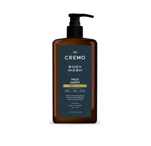 Cremo Rich-Lathering Palo Santo Body Wash for Men, Notes of Bright Cardamom, Dry Papyrus and Aromatic Palo Santo, 32 Fl Oz