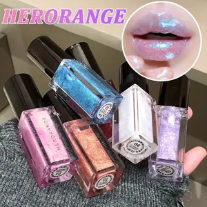 HERORANGE Sparkling Moisturizing Lip Glaze Lipgloss Available in 7 Colors Sparkling Moisturizing Lips Non stick Cup Non fading Waterproof Sweatproof Suitable for All Skin Colors Suitable for Parties, Festivals, Performances, Makeup, Christmas Gifts
