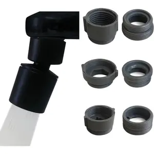 Rotating Faucet Aerator Extender,Nozzle Faucet Adapters, Universal Splash Filter Kitchen Tap Extension, Kitchen and Bathroom Sink Faucet Replacement (Matte Black)