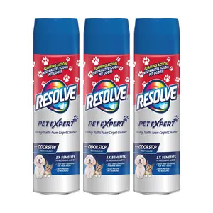 Resolve Pet Expert High Traffic, Carpet Foam, 22 Oz(3 Pack)