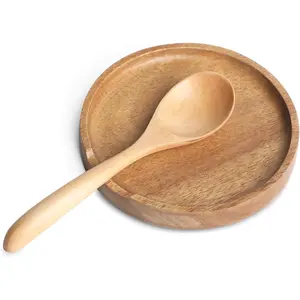 Acacia Wood Spoon Rest Holder, Wooden Spoon Holder For Kitchen Stove Top With Non-Slip Silicone Feet, Perfect Stand For Spoon, Coffee Spoon, Cooking