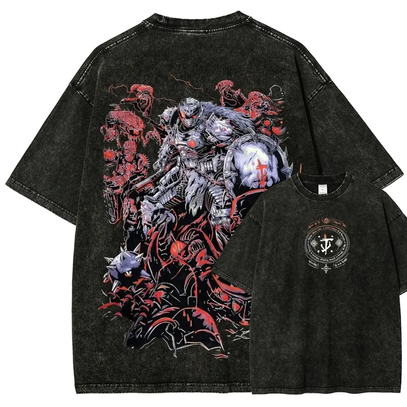 DOOM Washed Gaming T Shirt, Classic FPS Graphic Tee, Retro Vintage Streetwear Shirt, Unisex Fan Apparel, Gift for Fans, Gift for Him, Gift for Her BRK