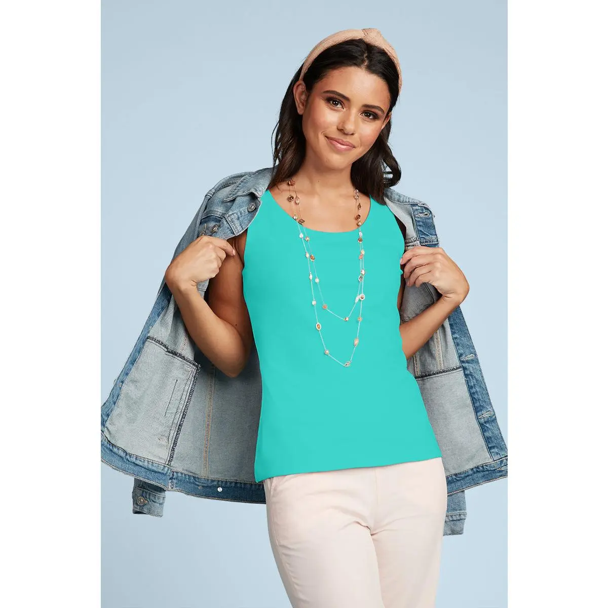 Claudette Relaxed Fit Scoop Neck Tank Top Last Chance
