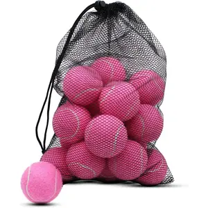 Tennis Balls, 18 Pack  Tennis Balls Practice Balls with Mesh Bag for Easy Transport, Pet  Playing Balls, fit for Beginner  Ball