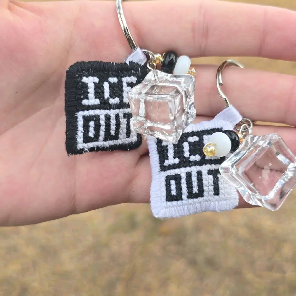 ICE OUT keychain