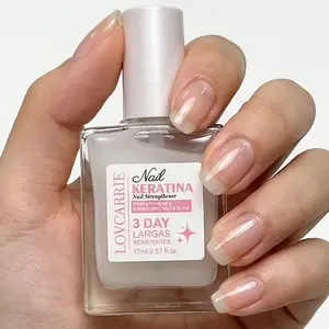 LOVCARRIE 17ml 3 Day Keratin Milky White Nail Strengthener Oil, Strong Nail Hardener, Strengthens the Uneven, Weak and Thin Nails, Enhance Nails in One Week, Nail Care Strengthener, Alcohol free, Natural Quick Dry. Nail Art Polish Gel, Holiday Gift