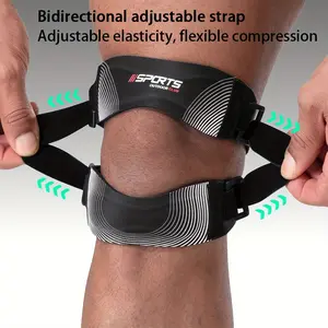 An adjustable, breathable, and anti-slip knee pad featuring a dual silicone patella stabilizer, specifically designed for individuals weighing between 99 and 180 pounds