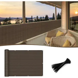 3x10 brown balcony deck privacy screen fence apartments railing screen heavy duty wind screen for outdoorbackyardpatiodeck privacywe make custom sizes