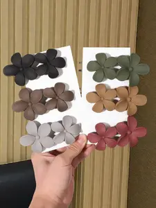 6pcs ladies flower pattern hairpin, convenient hair bun, cute casual claw-shaped hairpin, hair claw, hair stick, school supplies, autumn and winter dress.