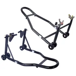Motorcycle Stand 1000LB Sport Bike Front and Rear Wheel Lift Swingarm Paddock Stands Black U Motorcycle Stand 1000LB Sport Bike Front and Rear Wheel Lift Swingarm Paddock Stands Black U