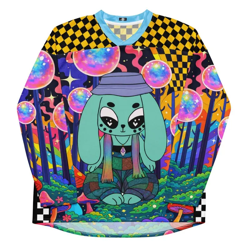 Wook Critter Rave Jersey, Psychedelic Festival Outfit, Comfy Outfit for Bass Music Lovers