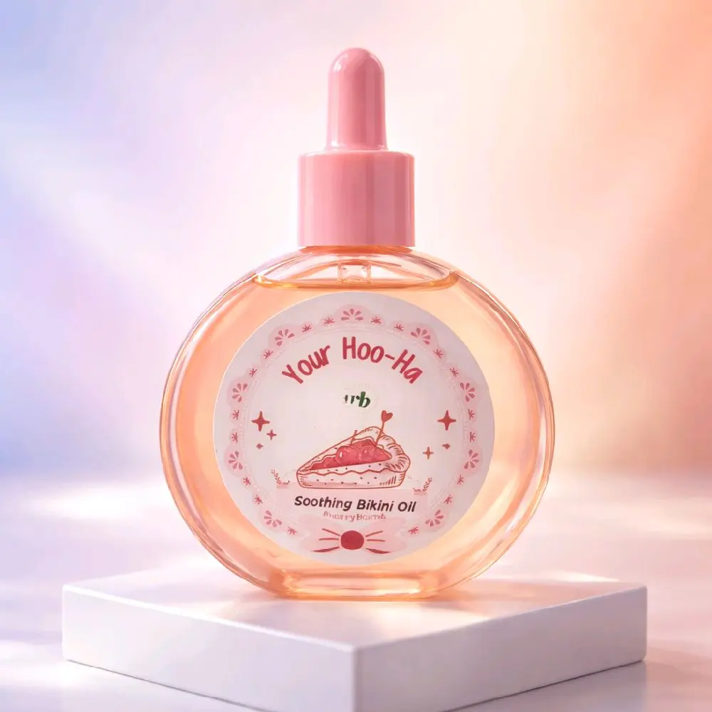 YOUR HOO HA Soothing Bikini Oil-CHERRY BOMB (Soothes, Reduces Ingrown Hair, Fights Odor), Olive Oil, MCT Oil, Cranberry Extract, Neem Oil, Cherry Oil by Wylow Beauty
