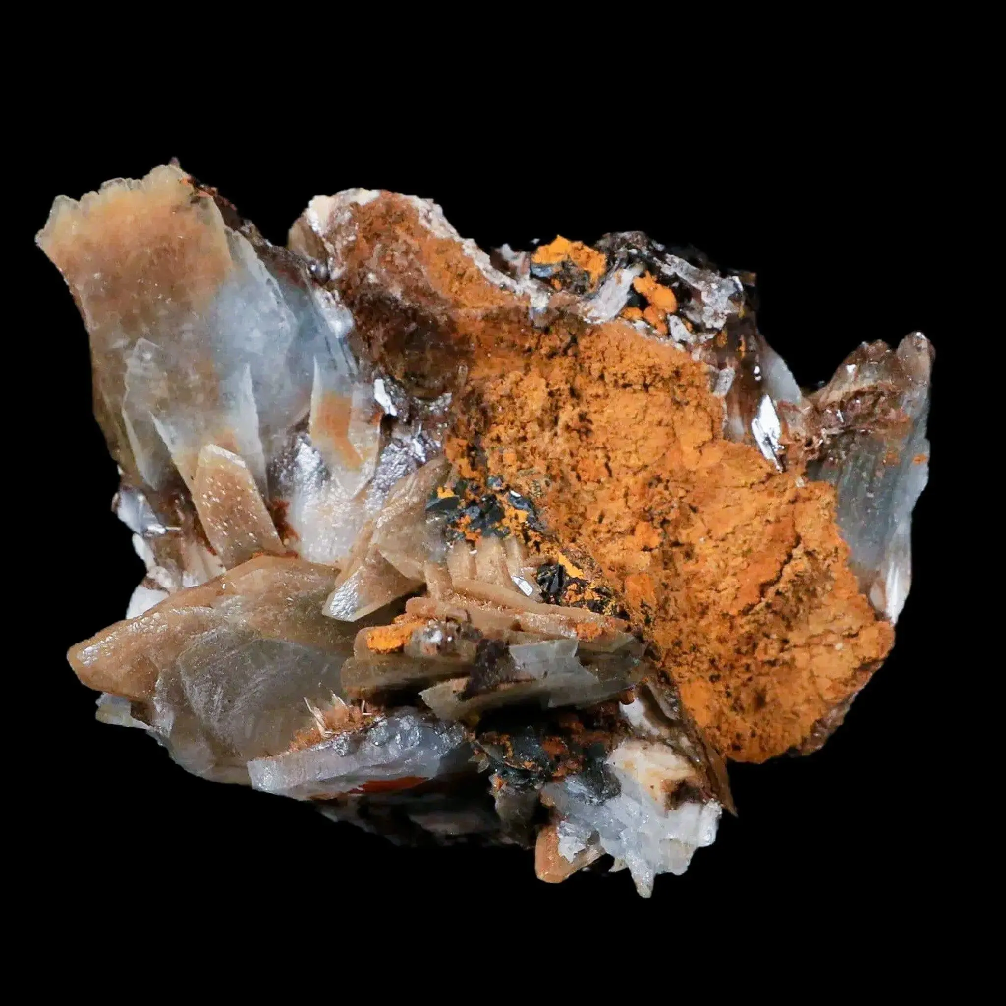 3" Ice Blue Barite Blades Crystal Mineral Specimen Mabladen Morocco