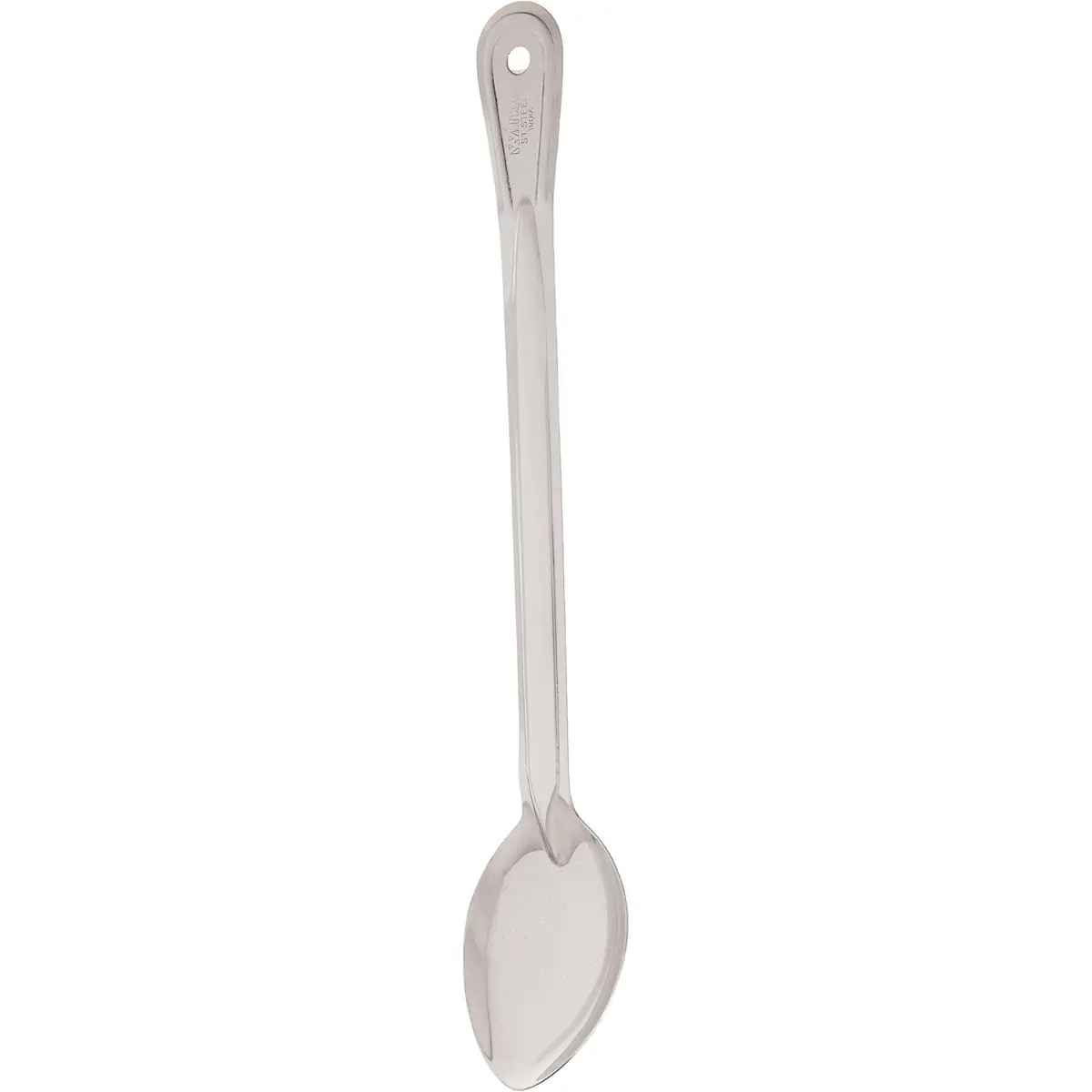 Stainless Steel Basting Spoon - 15” Long Handle, 1.2mm Thick Sturdy Construction, for Buffet Service & Commercial Foodservice Kitchen Cutlery Tableware