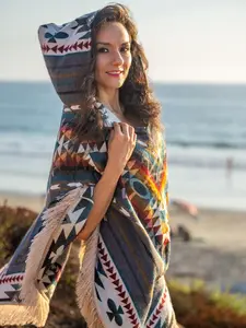 AlpacaPoncho S Hooded Cape Jacket Womenswear