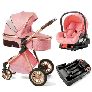 3-in-1 Luxury High-Landview Stroller, Portable Pushchair with Pram, Comfortable New Strollers for Babies Suitable for Newborns