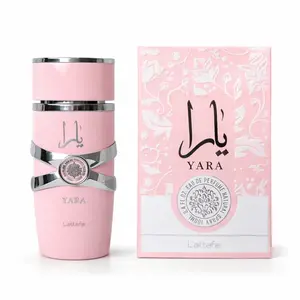 Lattafa Yara for Women Eau de Parfum Spray, 3.4FL.OZ Aroma Floral Fragrance Perfume Scent Vanilla Pack Scented Cologne Cosmetic