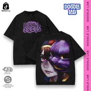 The Amazing Digital Circus Pomni Jax Graphic Tees • Hoodie Streetwear • Vintage Oversized Acid Wash • TADC Merch • Heavyweight Menswear Comfort Cotton