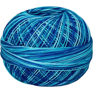 Egyptian Cotton Crochet, Tatting and Knitting Lace Thread Size 20 (25 Grams 210 Yards) HH20149 Peacock Blues