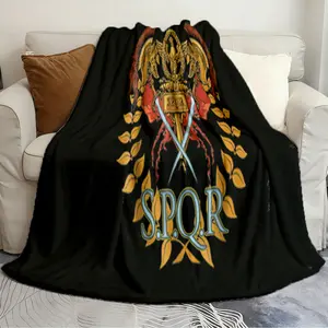 Creative and Unique Blanket Pretty Spqr Ancient Rome Roman Empire Unique gift blanket Soft and cozy flannel blanket for home and travel bedding birthday gift