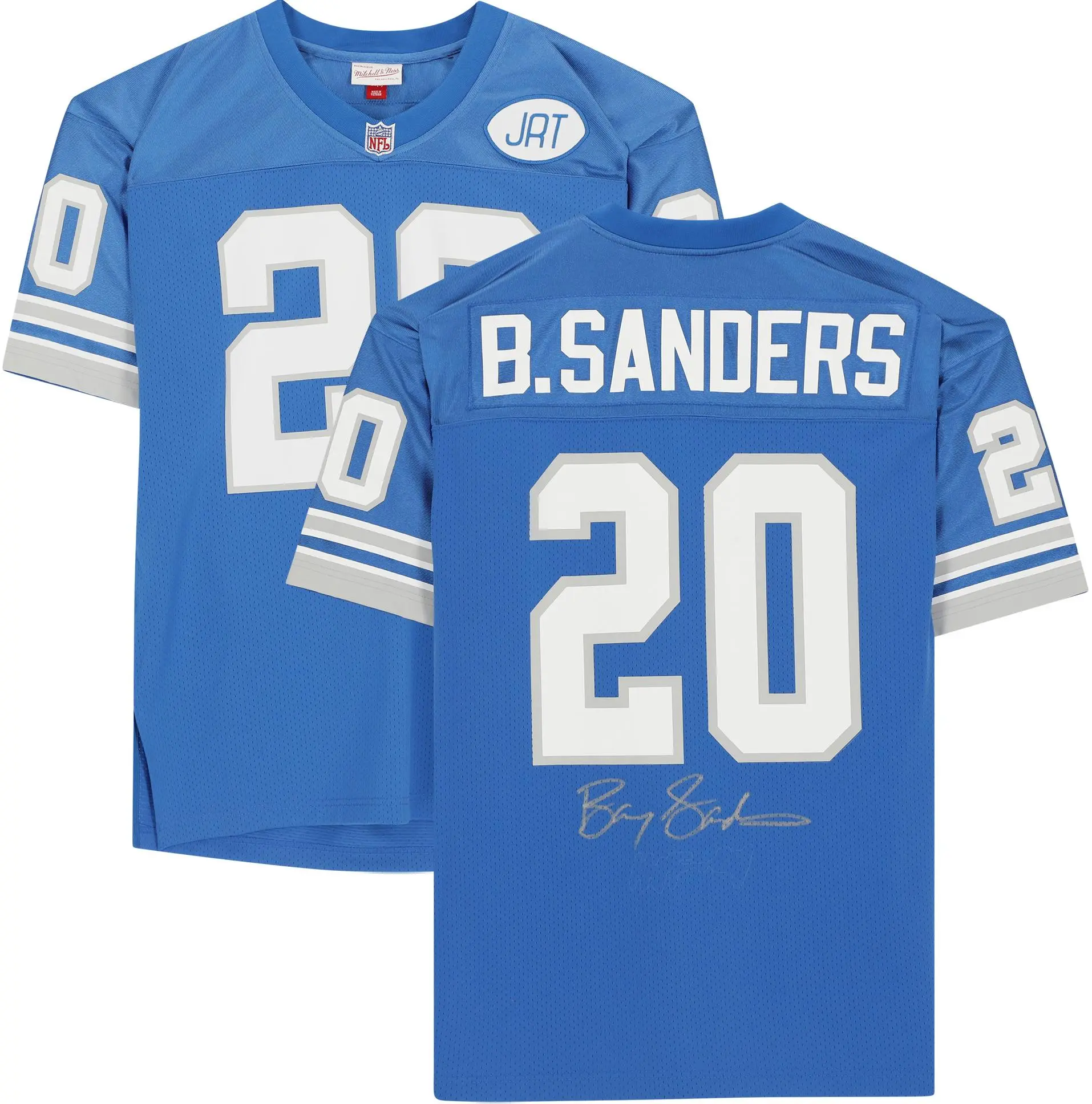 Barry Sanders Detroit Lions Autographed Blue Mitchell & Ness Authentic Jersey - Fanatics Authentic Certified