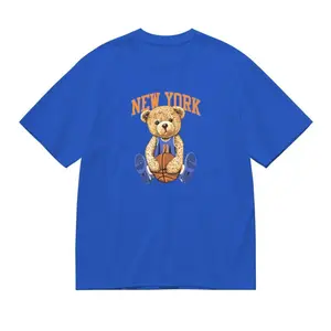 New York Basketball Bear Graphic T-Shirt Men Women Retro NYC 11 Jersey Hooper Teddy Bear Short Sleeve Casual Streetwear Tee