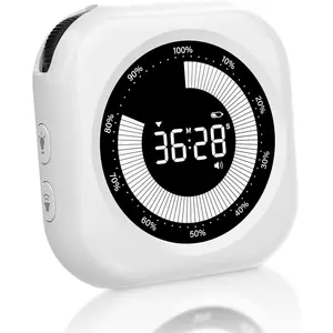 Visual Timer for , 10 Hours Countdown/Up, with Rechargeable, 3 Brightness Display, 3 Volume Levels and , Homeschool Study Tool, Large Digital Timers for Kitchen, Classroom