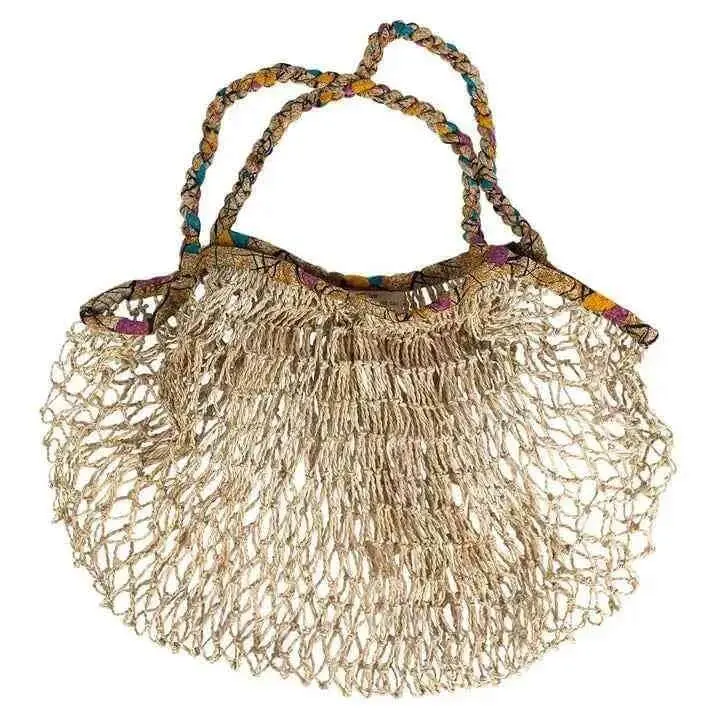 Sari and Jute Slouchy Net Bag