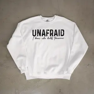 "Unafraid Sweater - I Know Who Holds Tomorrow | Unisex Christian Soft Cotton