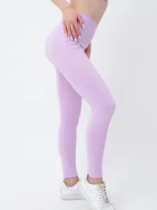 Seamless High Waist Leggings in Light Purple