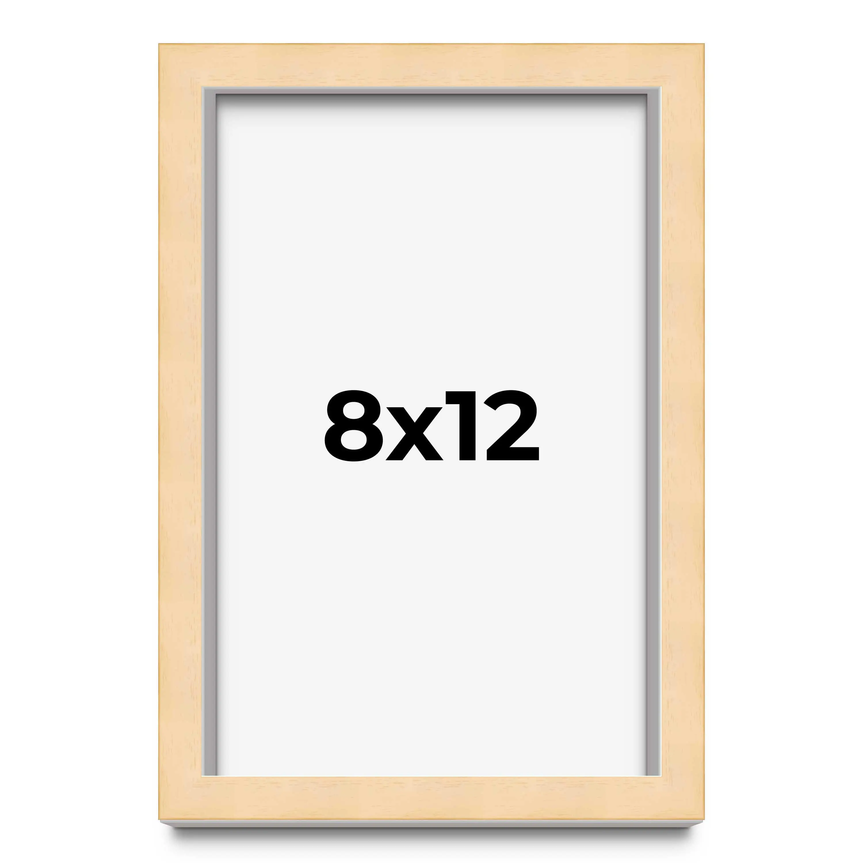 8x12 Solid Wood Picture Frame with UV-Resistant Acrylic & Acid-Free Backing, Available in 6 Finishes: Matte Black, Matte White, Metallic Bronze, Silver, Natural Wood Grain & Mahogany