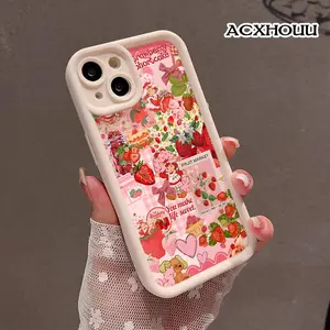 Designed for iPhone 17 16 E Pro Max 15 Plus 14 13 12 11 XS XR Strawberry Shortcake Collage Rugged Durable Drop-Proof Shockproof Anti-Scratch Case