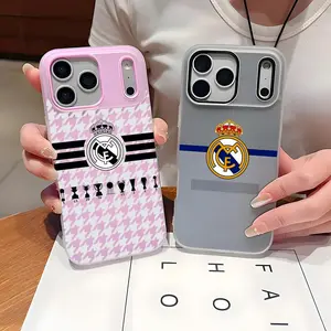Famous Club R-Real M-Madrid Phone Case Cover For iPhone 17-11 Pro Max Plus, Jelly Clear Case Soft TPU Bumper, Shockproof Scratch-Resistant Durable, Ultra-Thin Precise Fit, Anti-Yellowing Crystal Back, Gift Men Women