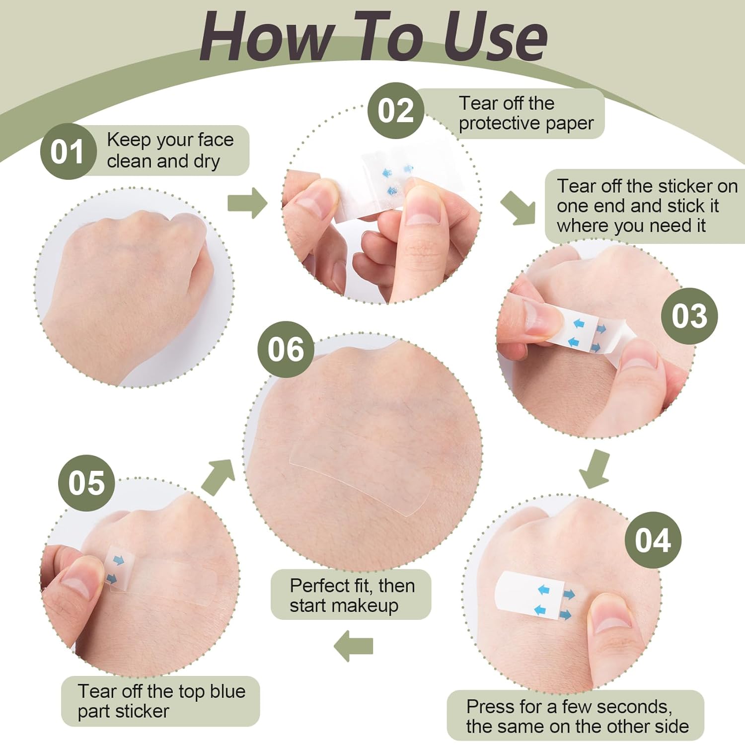 132PCS Invisible Face Improving Tape, Breathable Hypoallergenic Face Tape Improving, Waterproof Quick Sticker Face Tapes for Double Chin, Sagging Skin, Wrinkles