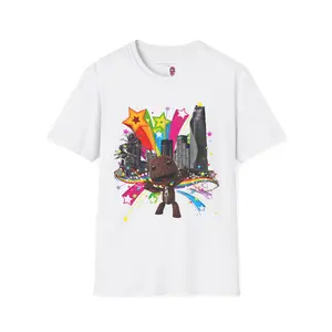 Frutiger Metro Sackboy LBP City Skyline Unisex Tee 100% Cotton