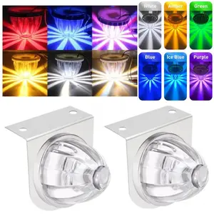 2PCS Big Watermelon Lamp Car Side Marker Light Trailer Turn Signal Strobe Warning Light for Caravan Bus Van Lorry LED Lamp