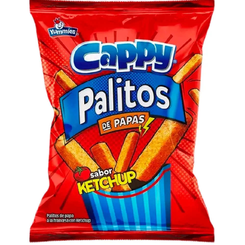 Cappy Palitos de papa con Ketchup 1 Tira De 12 Und